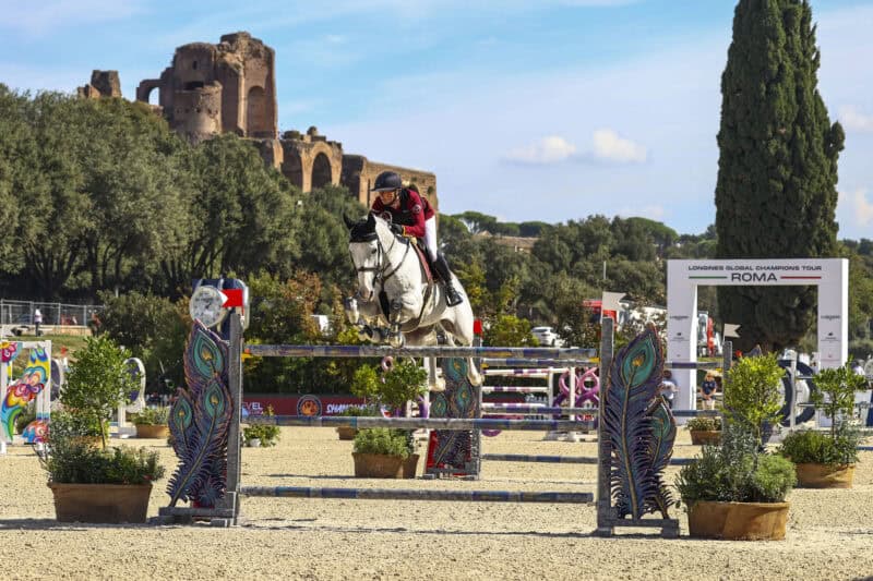 Katharina Rhomberg (V) und Colestus Cambridge platzierten sich im Großen Preis von Rom auf Platz 5! © ph.Stefano Grasso/LGCT/LGCT of Rome