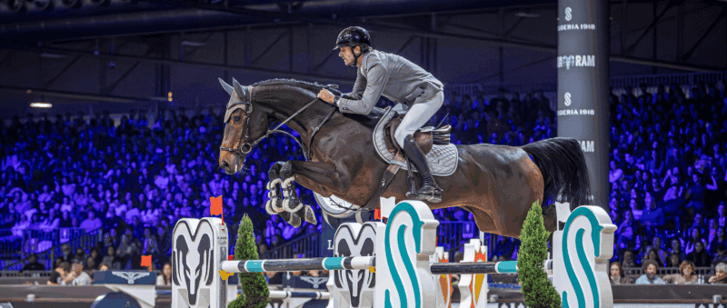 Christian Kukuk (GER) platzierte sich in Verona auf Platz drei. Zeitgleich geht ein Video von ihm viral, auf dem alles andere als Schönes Reiten sichtbar ist. © FEI | Massimo Argenziano