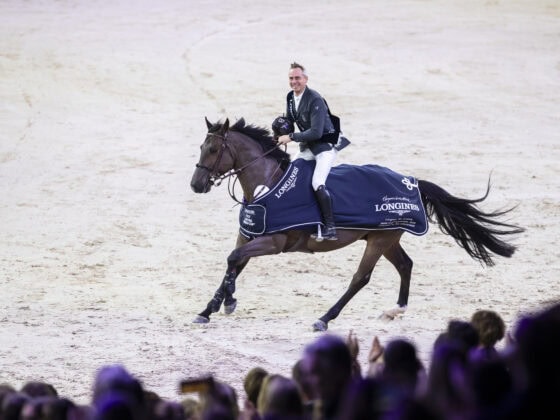Nach 2023 widerholen Julien Epaillard (FRA) und sein selbstgezogener Donatello d’Auge ihren Weltcup-Triumpf in Amsterdam. © FEI | Leanjo de Koster