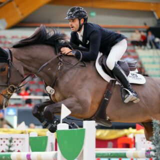 Felix Koller (OÖ) steht mit seiner neuen Stute Cossinelle auf Max Kühners Liste für die Weltmeisterschaft 2026 in Aachen. © Oneklickfoto