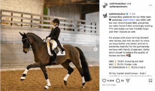 Cathrine Laudrup-Dufour gewann heute national mit zwei neuen Pferden! @ IG: cathrinedufour