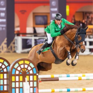Gerfried Puck (T) und Naxcel V sichern sich in Doha sensationall Platz zwei im CSI5* Grand Prix über 160 cm! © Doha Equestrian Tour