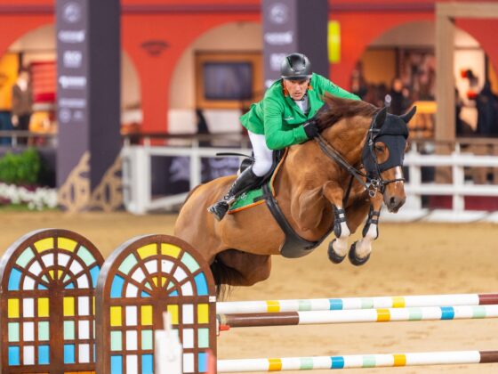 Gerfried Puck (T) und Naxcel V sichern sich in Doha sensationall Platz zwei im CSI5* Grand Prix über 160 cm! © Doha Equestrian Tour
