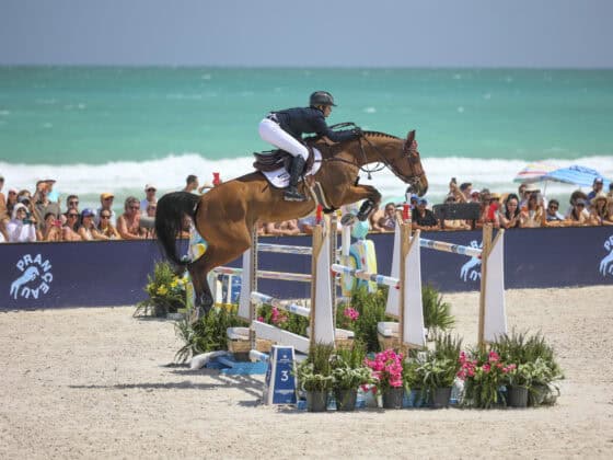 Die Iron Dames waren am Strand von Miami Beach das Maß aller Dinge: Katrin Eckermann (GER) im Großen Preis, Sophie Hinners (GER) im Hauptspringen am Samstag. © Ljuba Buzzola