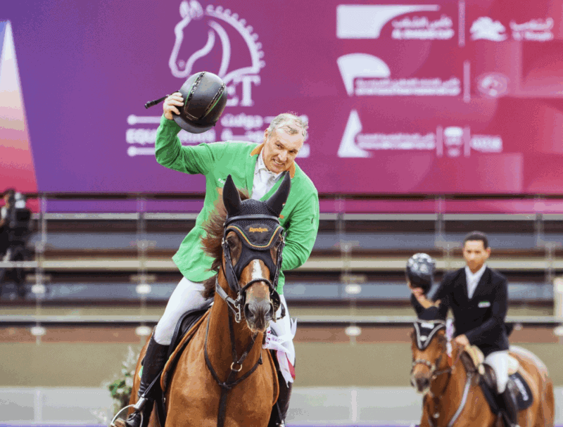 Gerfried Puck (T) sahnt in Doha weiterhin groß ab! © Doha Equestrian Tour