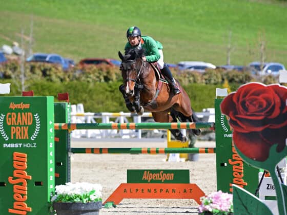 Christoph Obernauer (T) und Collette holen in St. Margarethen den ersten Alpenspan-Grand-Prix-Sieg der Saison. © OEPS/ horsicphotography