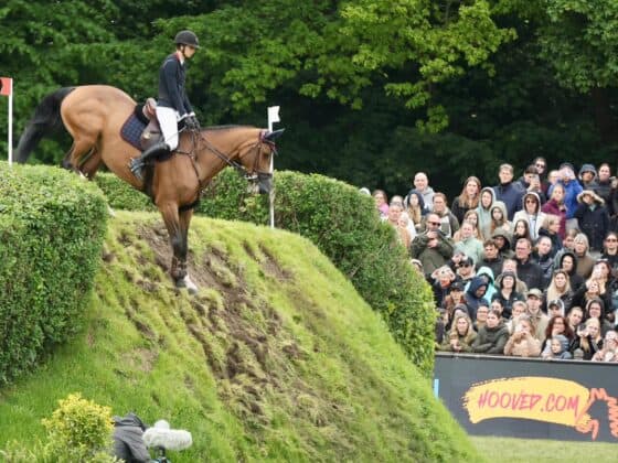 Der legendäre Wall war für die erst 22-jährige Carla Wanko (W) und ihre Stute Shqely kein Thema! © Manfred Loidl