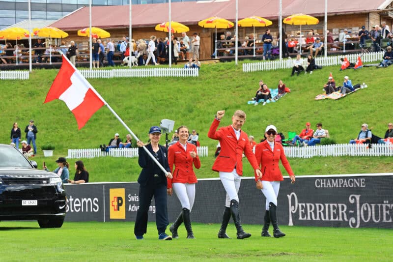 Das österreichische Quartett bewies in St. Gallen, dass sie mit der Weltspitze mithalten können! © CSIO St. Gallen