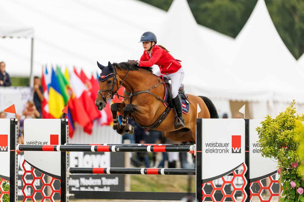 Anna Plautz (K) und Lino P präsentierten sich bei der Junioren-EM in Hagen a.T.W. als bestes österreichisches Duo auf Rang 51. © www.sportfotos-lafrentz.de/Stefan Lafrentz