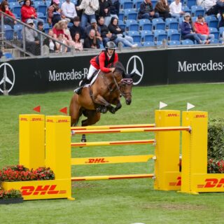 Bomben-WM-Auftakt für Felix Koller (OÖ) und Cossinelle! Die beiden zeigen im Zeitspringen eine schnelle Nullrunde. © EQWO.net | Petra Kerschbaum