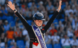 Lottie Fry und Glamourdale sind wie schon 2022 Weltmeister im Grand Prix Special! © EQWO.net | Petra Kerschbaum