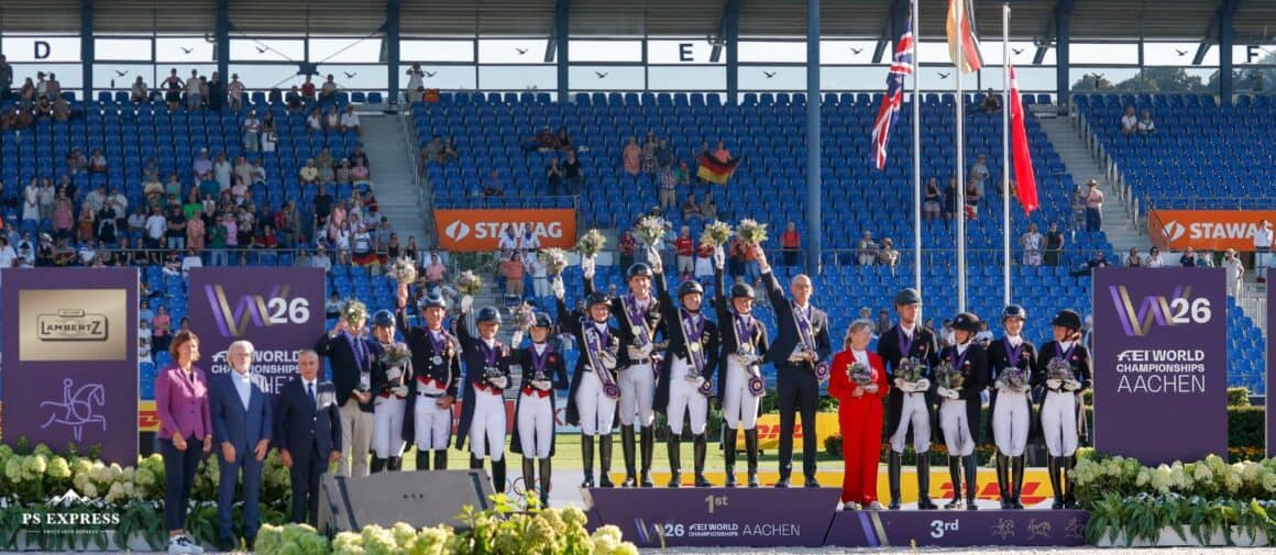 Das Podium machten sich wenig überraschend drei Nationen untereinander aus: Deutschland, Großbritannien und Dänemark. © EQWO.net | Petra Kerschbaum