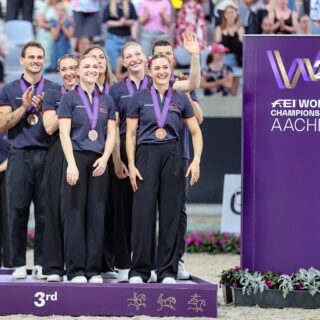 Die Voltigier-Gruppe aus Österreich holt bei der WM in Aachen Bronze! © EQWO.net | Petra Kerschbaum