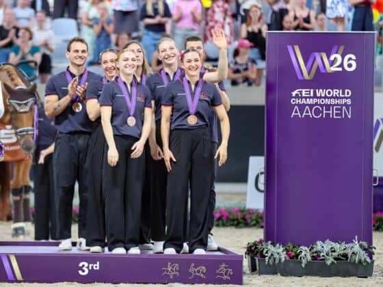 Die Voltigier-Gruppe aus Österreich holt bei der WM in Aachen Bronze! © EQWO.net | Petra Kerschbaum