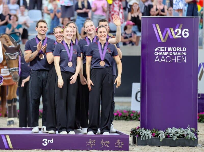 Die Voltigier-Gruppe aus Österreich holt bei der WM in Aachen Bronze! © EQWO.net | Petra Kerschbaum