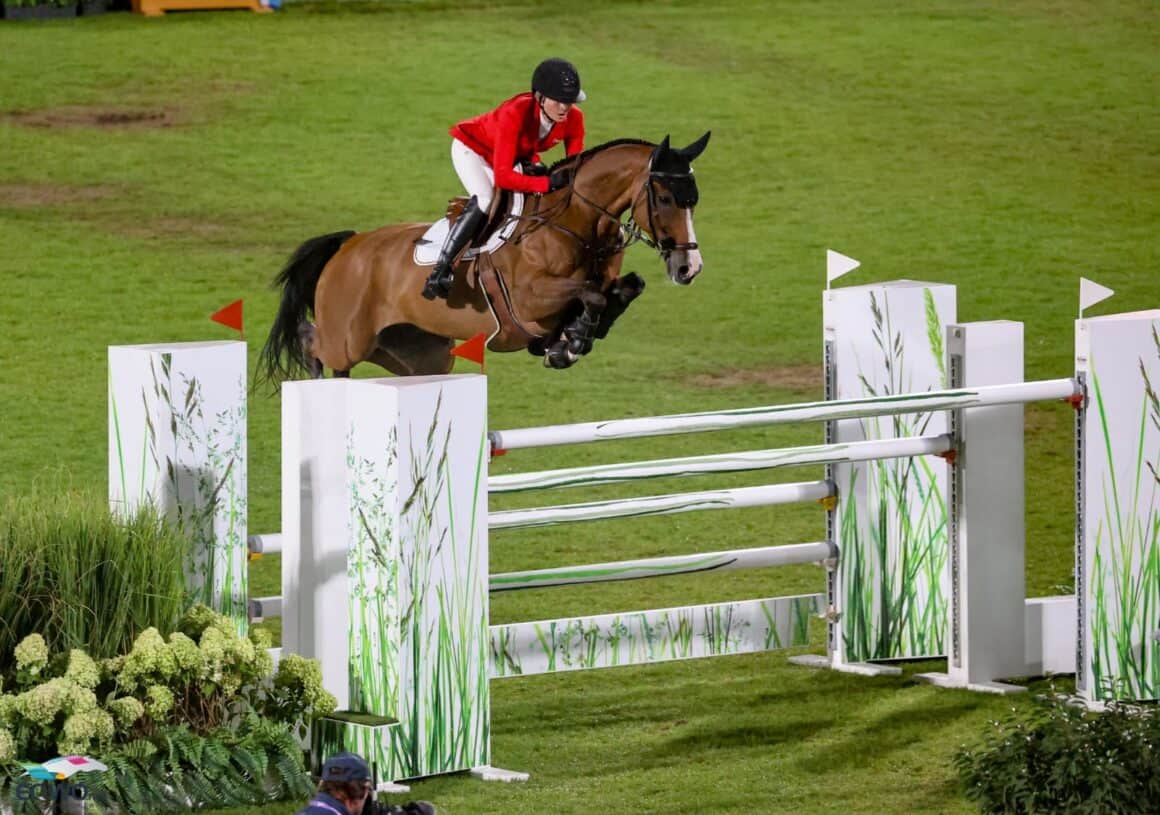 Sophie Hinners (GER) und Iron Dames Sinclair legen im Teamfinale vor und verhelfen Deutschland zu Teamgold! © EQWO.net | Petra Kerschbaum