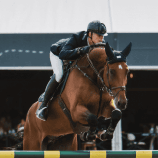Max Kühner (T) pilotiert Neuzugang Vivo de Muze PS in Brüssel aufs Podest! © IG: brussels_stephex_masters | lievenhendrickxhorsesup