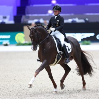 Isabell Werth (GER) und Viva Gold OLD sichern sich nach Platz zwei im Grand Prix, den Sieg in der Weltcup-Kür von Lyon! © PSV - J. Morel