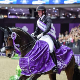 Cathrine Laudrup-Dufour (DEN) und Mount St John Freestyle beim dritten Sieg in Folge beim Heimturnier in Herning! © FEI | Pernilla Hägg
