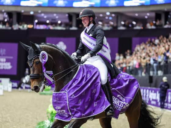 Cathrine Laudrup-Dufour (DEN) und Mount St John Freestyle beim dritten Sieg in Folge beim Heimturnier in Herning! © FEI | Pernilla Hägg