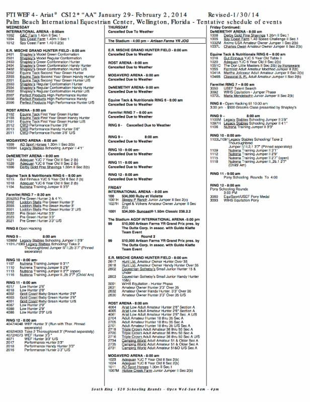 Schedule WellingtonWinterFestival
