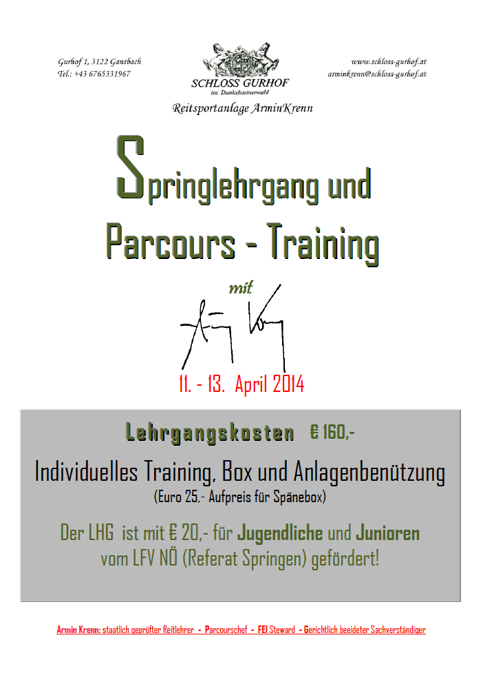 Springkurs SchlossGurhof